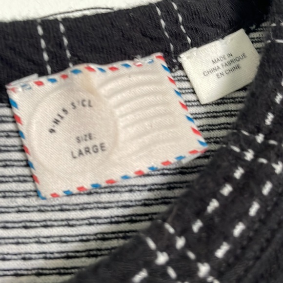 Anthropologie Postmark Keisha Grid Print Structured Top EUC - Picture 5 of 6